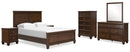 Danabrin Brown Panel Bedroom Set