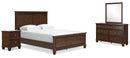 Danabrin Brown Panel Bedroom Set