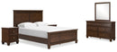 Danabrin Brown Panel Bedroom Set