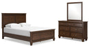 Danabrin Brown Panel Bedroom Set