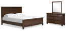 Danabrin Brown Panel Bedroom Set