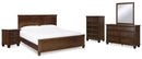 Danabrin Brown Panel Bedroom Set