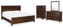Danabrin Brown Panel Bedroom Set