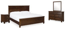 Danabrin Brown Panel Bedroom Set