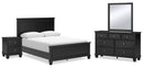 Lanolee Grey Panel Bedroom Set