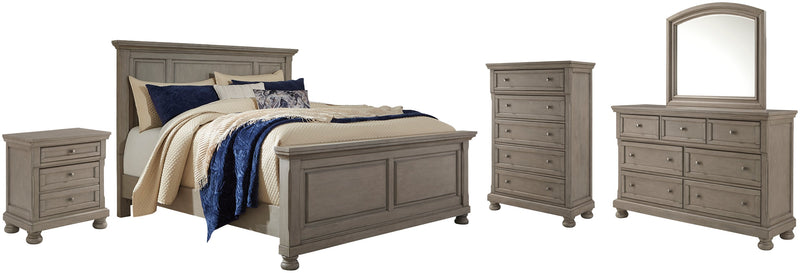 Lettner Brown Panel Bedroom Set