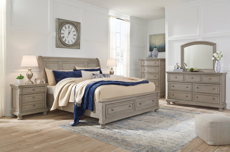 Lettner Brown Panel Bedroom Set