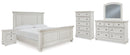 Robbinsdale White Panel Bedroom Set