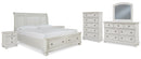 Robbinsdale White Panel Bedroom Set