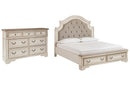 Realyn Beige Upholstered Bedroom Set