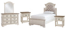 Realyn Beige Upholstered Bedroom Set
