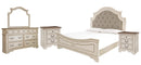 Realyn Beige Upholstered Bedroom Set