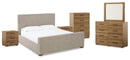 Dakmore Brown Upholstered Bedroom Set