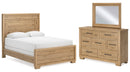 Galliden Light Brown Panel Bedroom Set