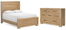 Galliden Light Brown Panel Bedroom Set