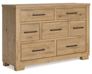 Galliden Light Brown Panel Bedroom Set