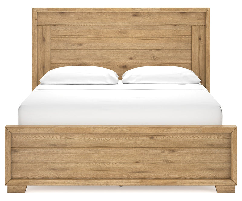 Galliden Light Brown Panel Bedroom Set