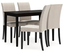 Kimonte Dining Table and 4 Chairs