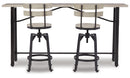 Karisslyn Counter Height Dining Table and 2 Barstools