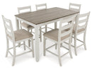 Skempton Counter Height Dining Table and 4 Barstools