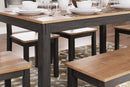 Gesthaven Counter Height Dining Table and 2 Barstools