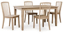 Gleanville Dining Table and 4 Chairs and Bench