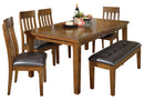Ralene Dining Table and 4 Chairs and Bench