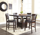 Haddigan Counter Height Dining Table and 4 Barstools