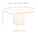 Haddigan Counter Height Dining Table and 4 Barstools