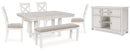 Robbinsdale Dining Table and 6 Chairs with Storage