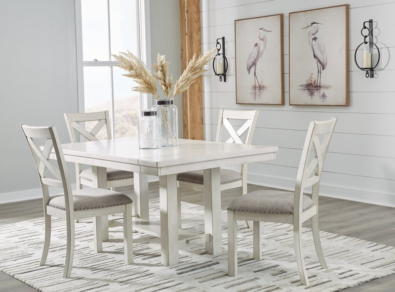 Robbinsdale Counter Height Dining Table and 6 Barstools and Bench with Storage
