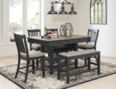 Tyler Creek Counter Height Dining Table and 6 Barstools