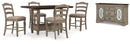 Lodenbay Counter Height Dining Table and 6 Barstools with Storage