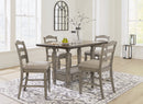 Lodenbay Counter Height Dining Table and 6 Barstools with Storage