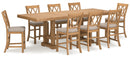 Havonplane Counter Height Dining Table and 8 Barstools