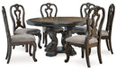 Maylee Dining Table and 6 Chairs with Storage