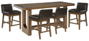 Cabalynn Counter Height Dining Table and Barstools