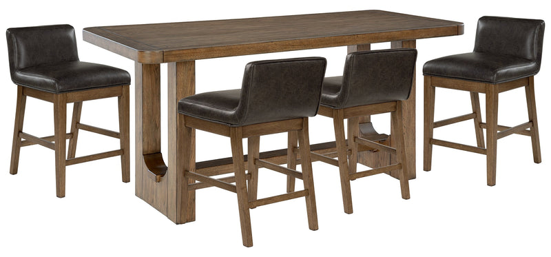 Cabalynn Counter Height Dining Table and Barstools