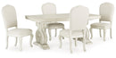 Arlendyne Dining Table and 4 Chairs with Storage