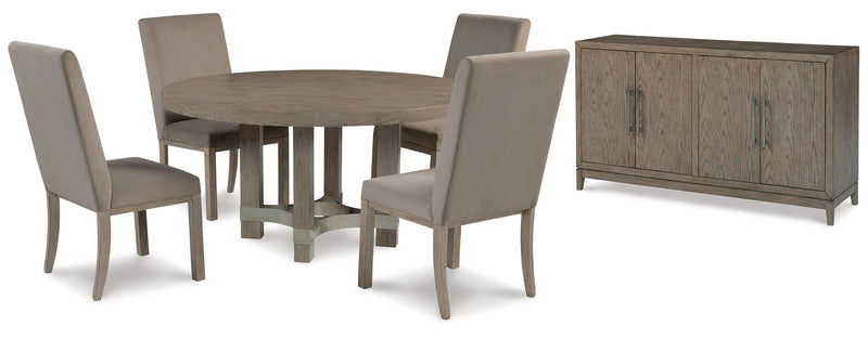 Chrestner Dining Table and 4 Chairs with Storage