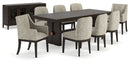 Burkhaus Dining Table and 8 Chairs