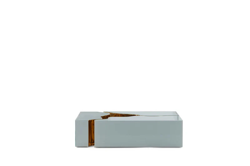 Dream Glass WhiteGold 3-Piece Coffee Table