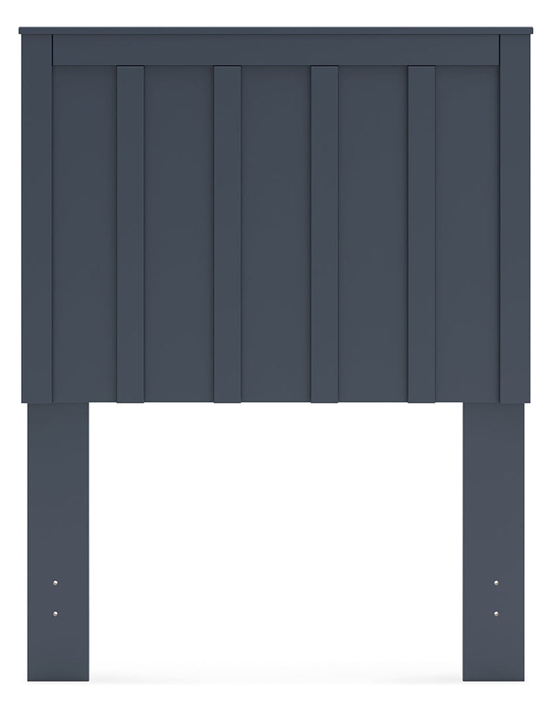 Simmenfort Blue Panel Headboard Bedroom Set