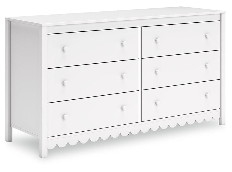 Hallityn White Platform Bedroom Set