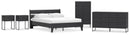 Socalle Bedroom Set Panel Platform Bed with Dresser and 2 Nightstands