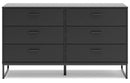 Socalle Panel Bedroom Set Platform Bed with Dresser, Chest and Nightstand Grey