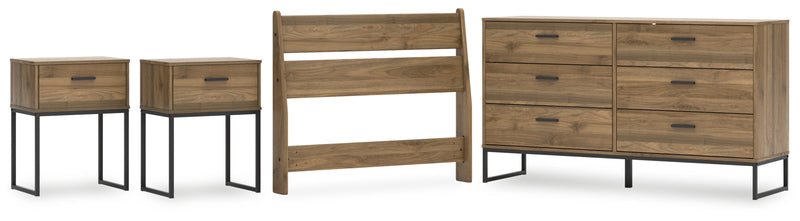 Deanlow Brown Panel Headboard Bedroom Set