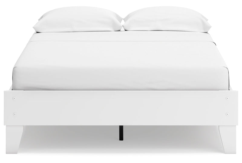 Socalle Panel Bedroom Set Platform Bed with Dresser, Chest and Nightstand Grey