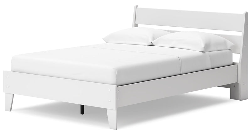 Socalle White or Blue Panel Headboard Bedroom Set