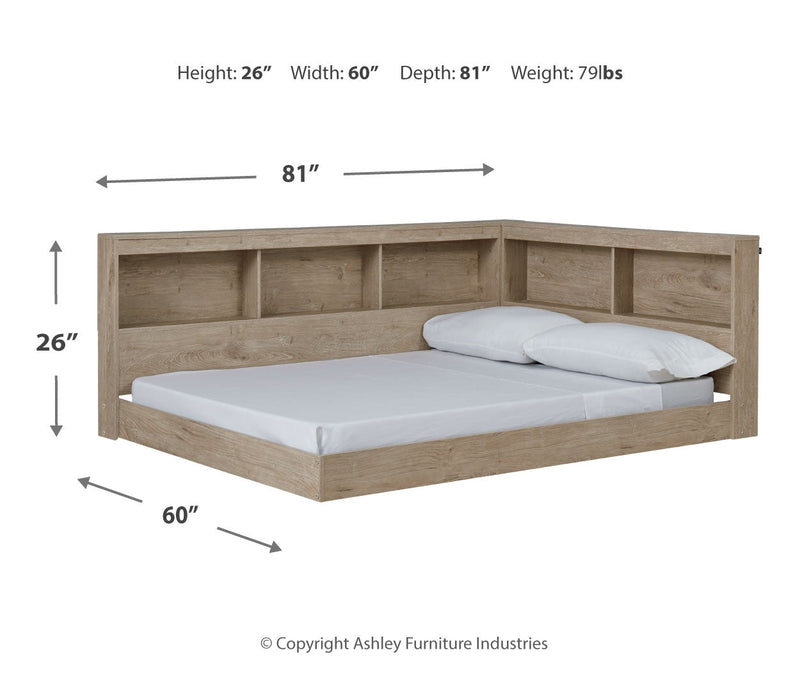 Oliah Bookcase Storage Bed